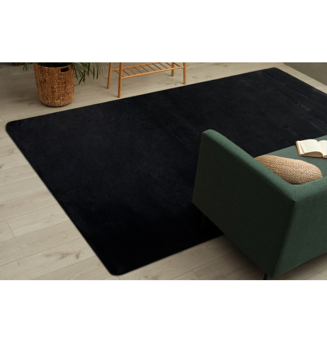 Protiskluzový koberec POSH Shaggy černý plyš