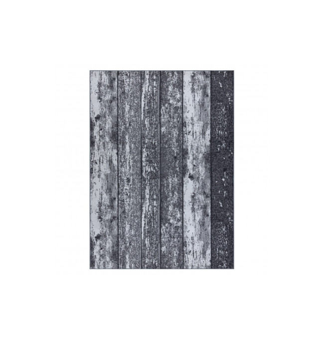 Protiskluzový koberec WOOD dřevo, desky - šedý