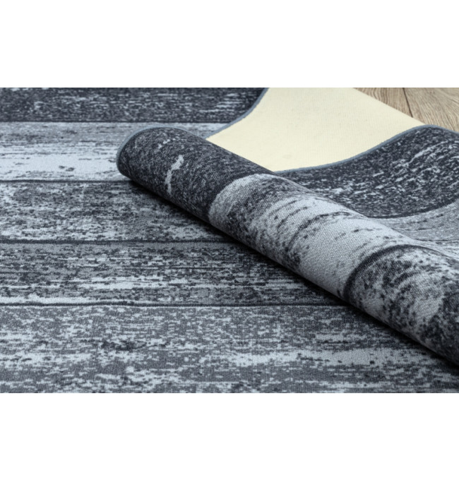 Protiskluzový koberec WOOD dřevo, desky - šedý