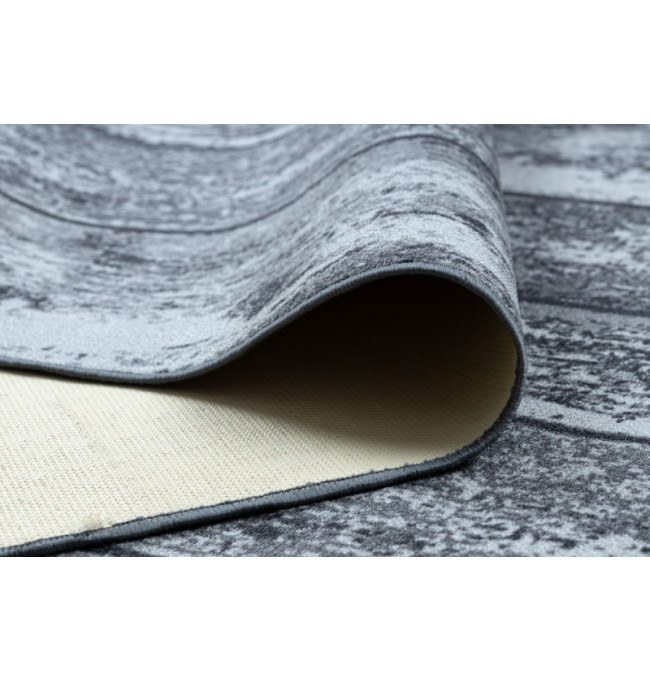 Protiskluzový koberec WOOD dřevo, desky - šedý