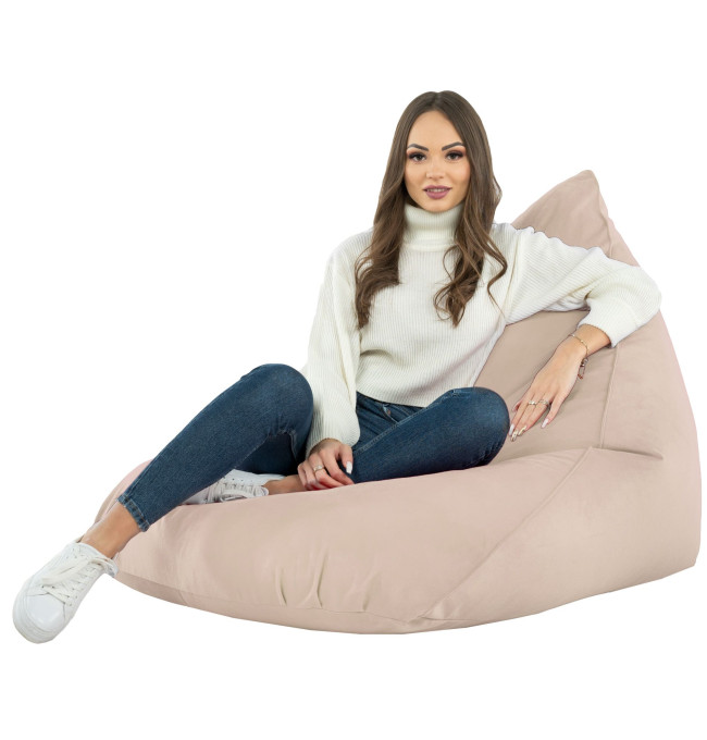 Sedací pytel Bermudy SAKO pudrově růžový plyš