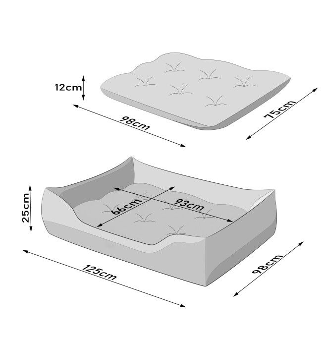 Pelíšek PUFFY R5 černé tlapky, prestige