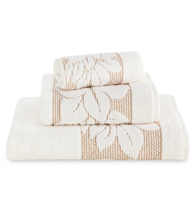 Sada ručníků ROSE 01 krémová