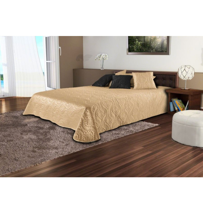 Saténový přehoz VERONA BEIGE