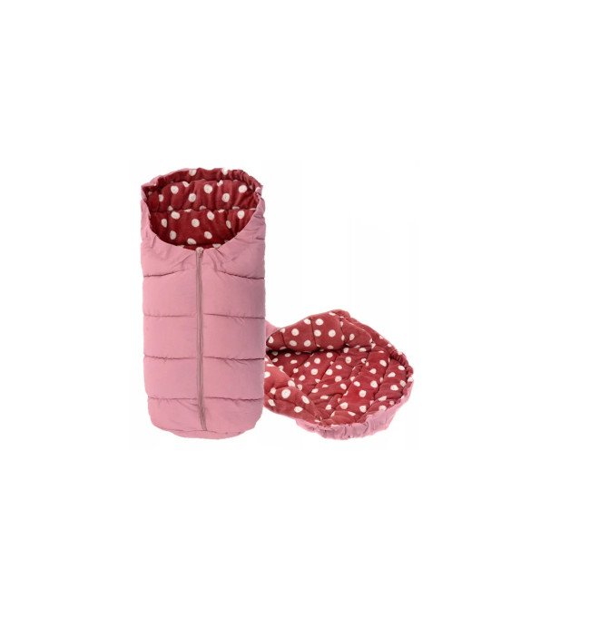Dětský spací pytel DOTS PINK/BURGUNDY