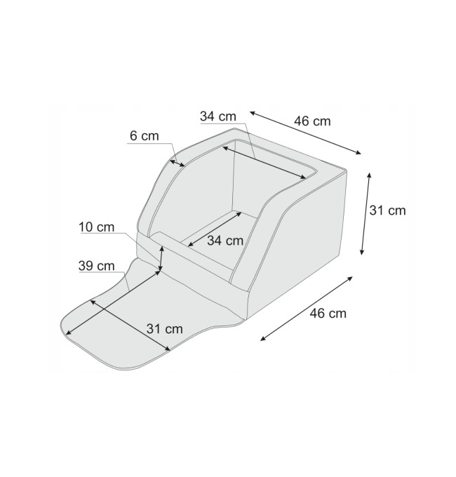 Přepravní sedačka TRIP popel, ekokůže