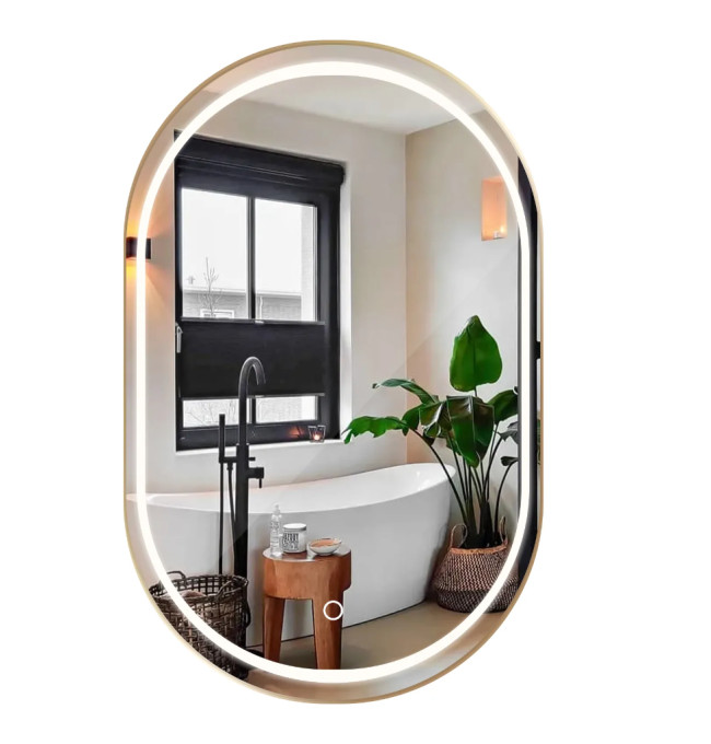 Oválné LED zrcadlo 60x90CM