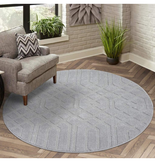 Koberec Flair 138 kruh šedý
