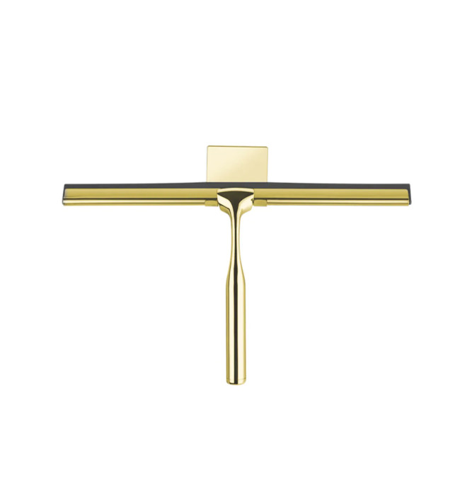 Stěrka do koupelny s háčkem, zlatá