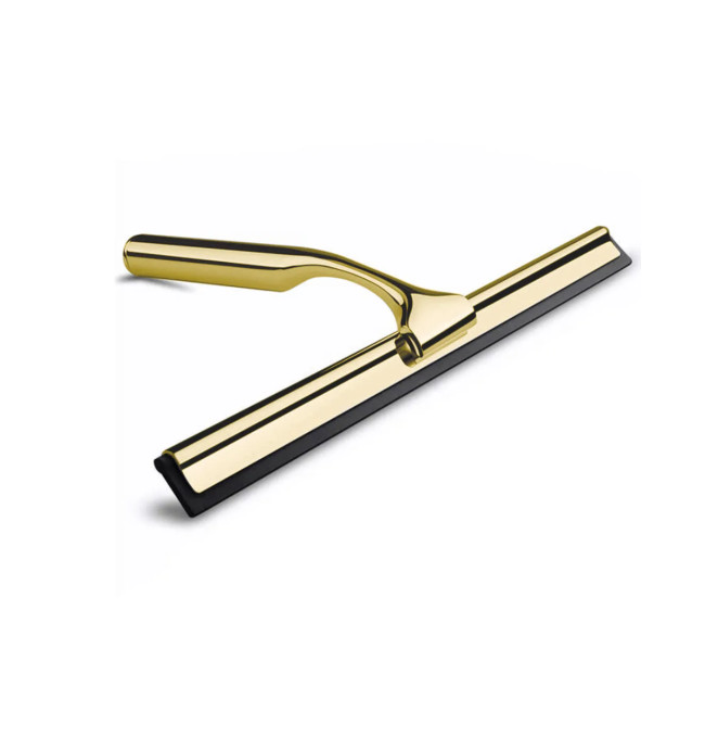 Stěrka do koupelny s háčkem, zlatá