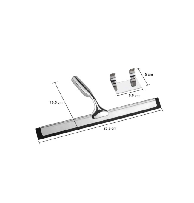 Stěrka do koupelny s háčkem, zlatá