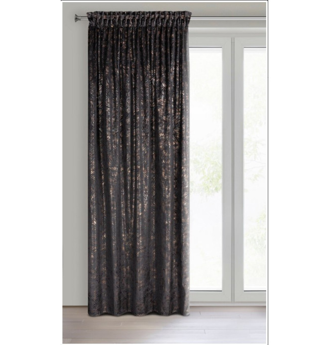 Hotový závěs TULIA černá - na pásce