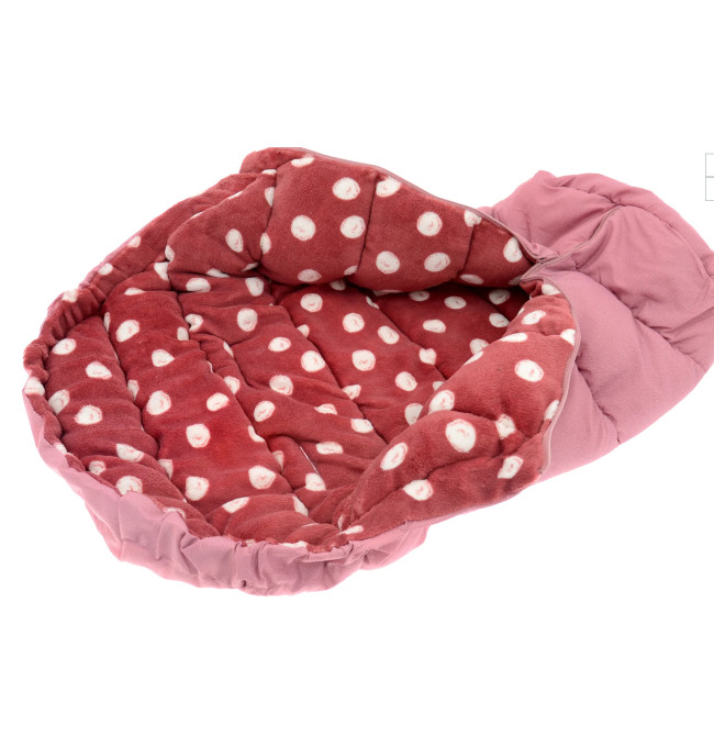 Dětský spací pytel DOTS PINK/BURGUNDY