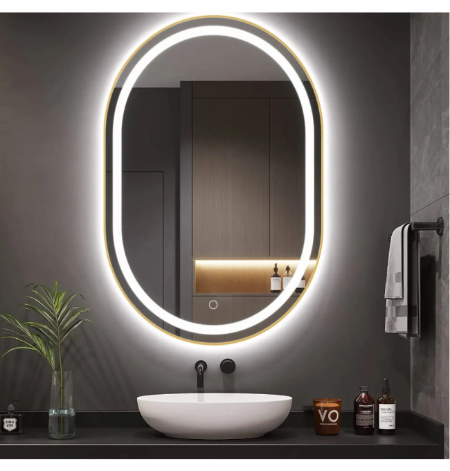 Oválné LED zrcadlo 60x90CM