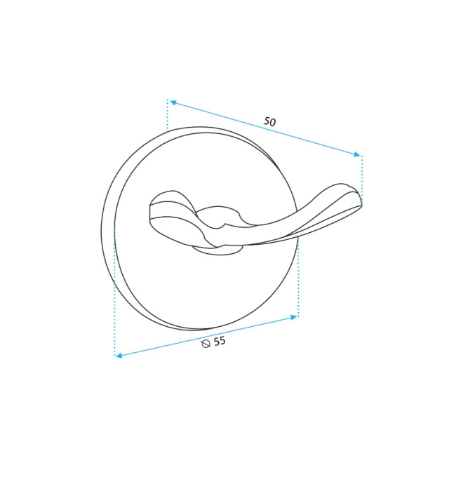 Dvojramenný kúpeľňový vešiak 332868B
