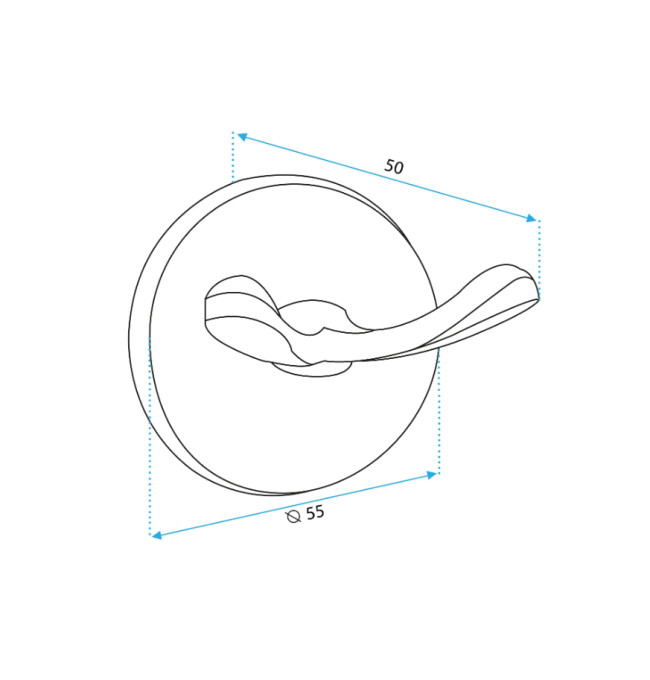 Dvouramenný koupelnový věšák 332868
