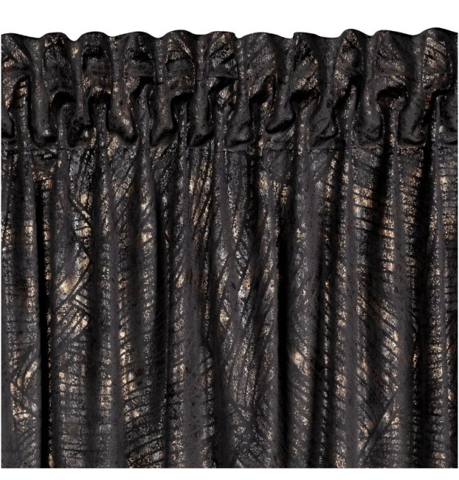 Hotový závěs TULIA černá - na pásce