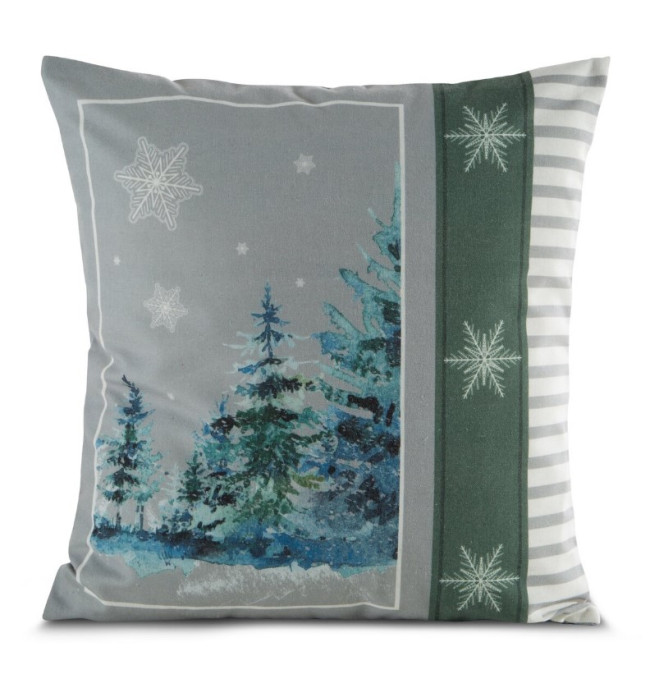 Povlak na polštář CHP 1 zelený / stříbrný