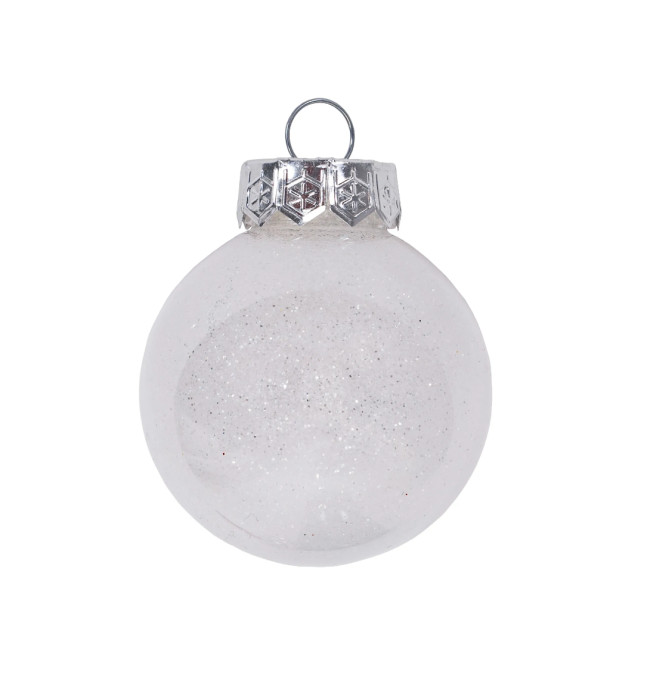 Vánoční kuličky - bílé SYSD1688-057 (30ks)