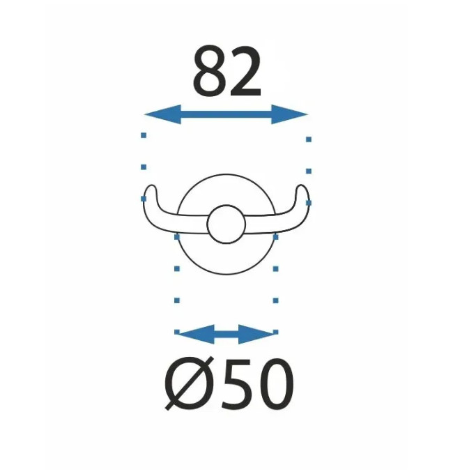 Dvouramenný koupelnový věšák 332914B