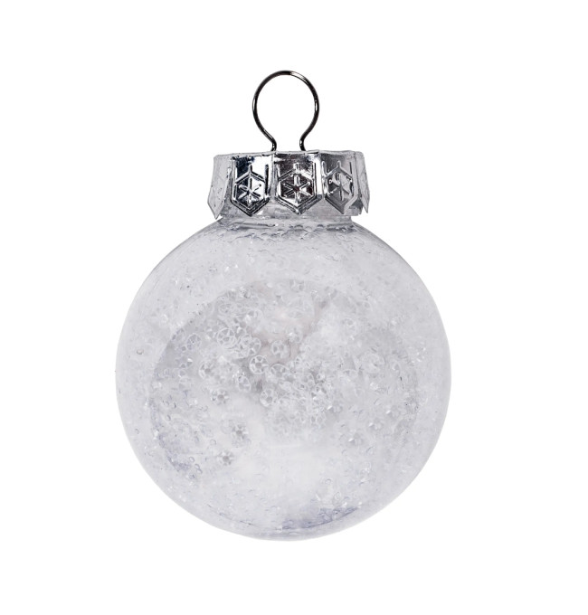 Vánoční kuličky - bílé SYSD1688-057 (30ks)