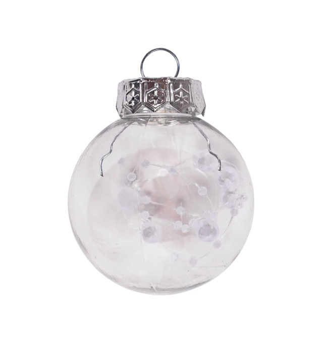 Vánoční kuličky - bílé SYSD1688-057 (30ks)