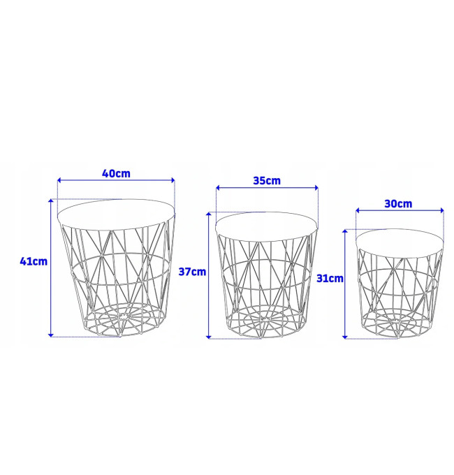 Set drátěných stolků SG1710-23