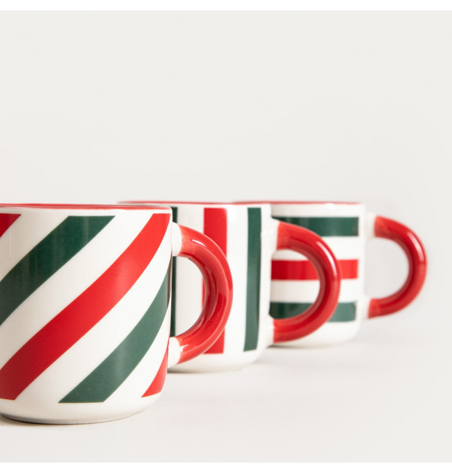 Sada tří hrnků AUREVIA pruhovná 761232 100 ml