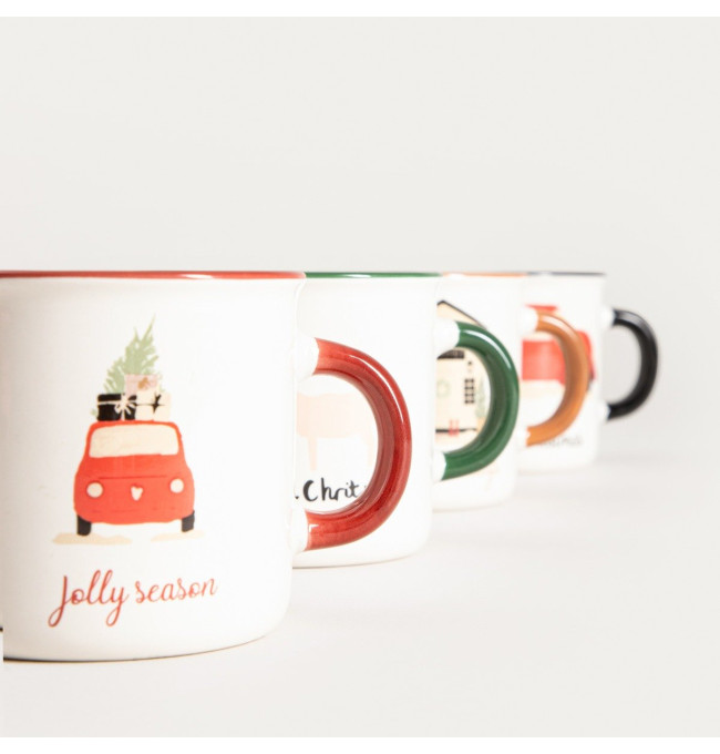 Sada čtyř hrníčků BOGOL bílá 757648 150 ml