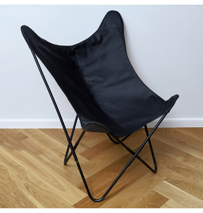 Náhradní potah na křeslo BUTTERFLY ekokůže, černý ALL 807164