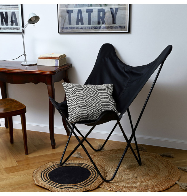 Náhradní potah na křeslo BUTTERFLY ekokůže, černý ALL 807164