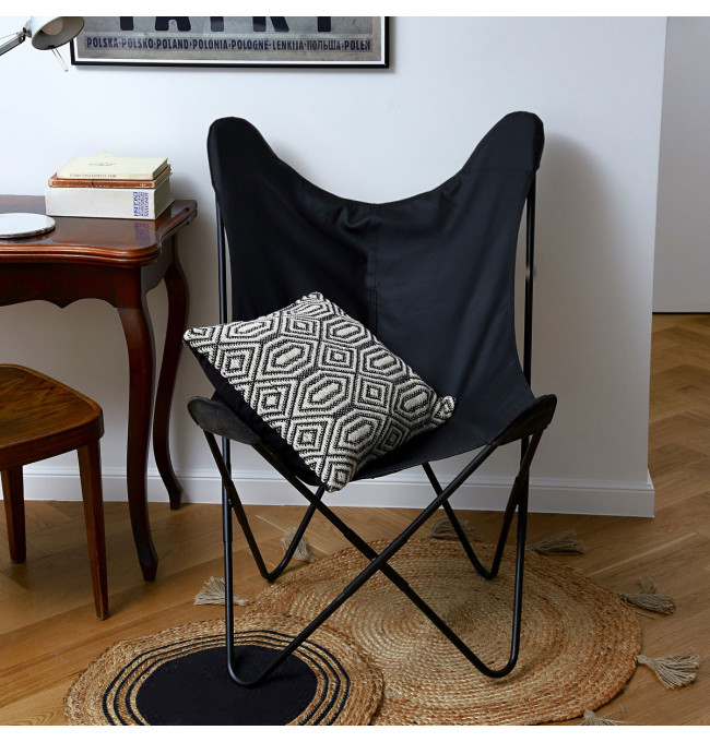 Náhradní potah na křeslo BUTTERFLY ekokůže, černý ALL 807164