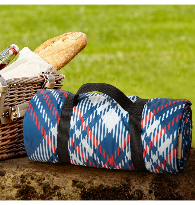 Pikniková deka HARMONY červená / modrá