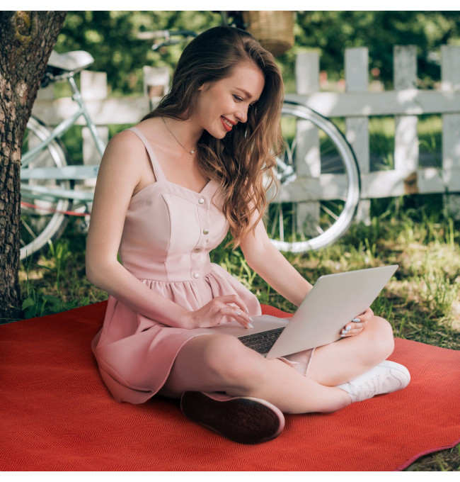 Pikniková deka HARMONY bordó