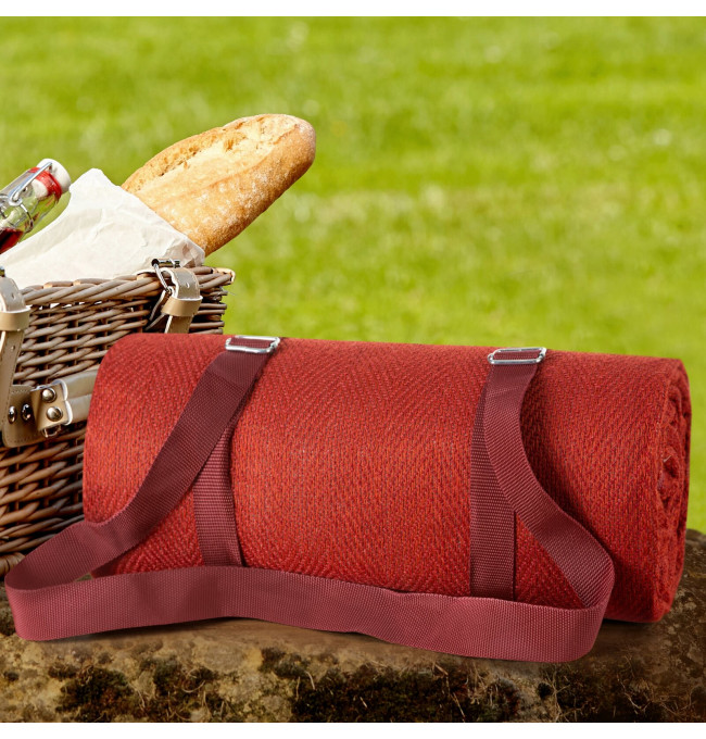 Pikniková deka HARMONY bordó
