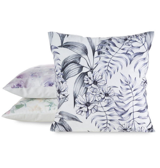 Povlak na polštář MINK 30 bílá / šedá