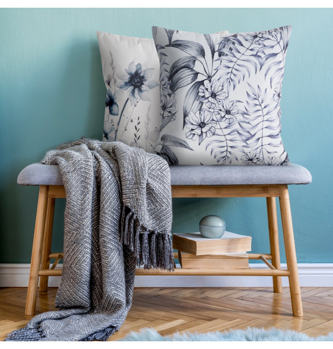 Povlak na polštář MINK 30 bílá / šedá