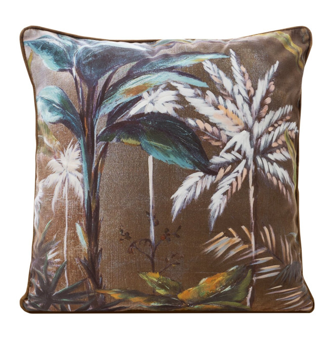 Povlak na polštář MINK F hnedý / tyrkysový