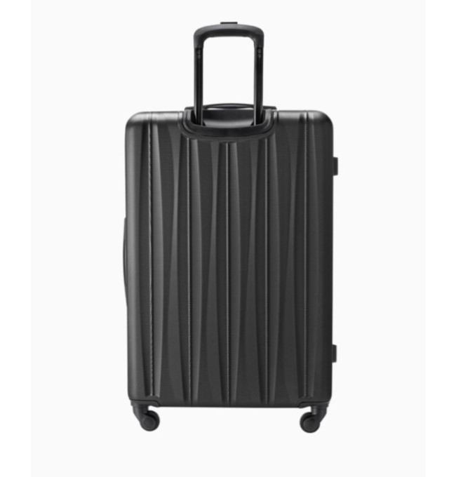 Velký černý kufr Bali s drážkami