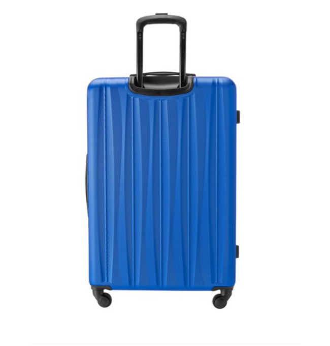 Velký modrý kufr Bali s drážkami