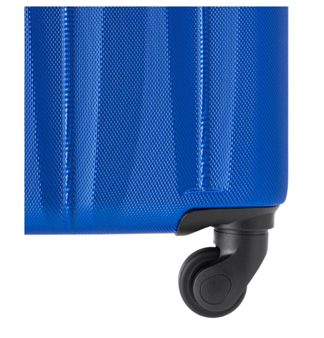 Velký modrý kufr Bali s drážkami