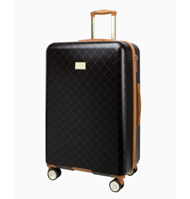 Velký hnědý kufr Saint Tropez s monogramem