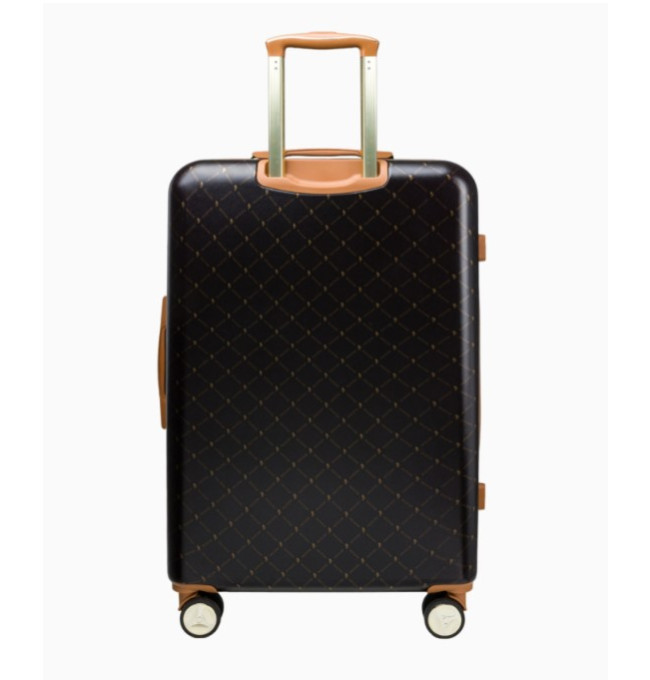 Velký hnědý kufr Saint Tropez s monogramem