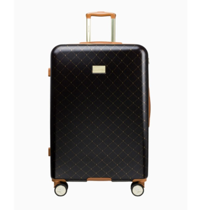 Velký hnědý kufr Saint Tropez s monogramem