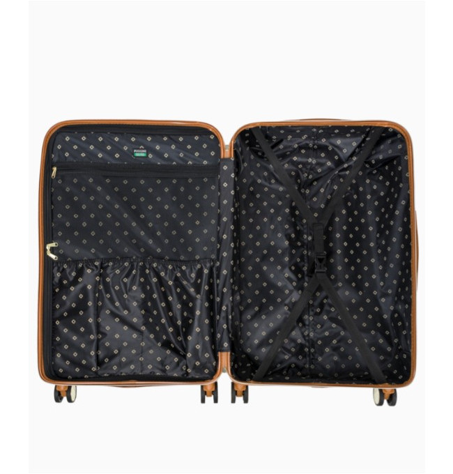 Velký hnědý kufr Saint Tropez s monogramem