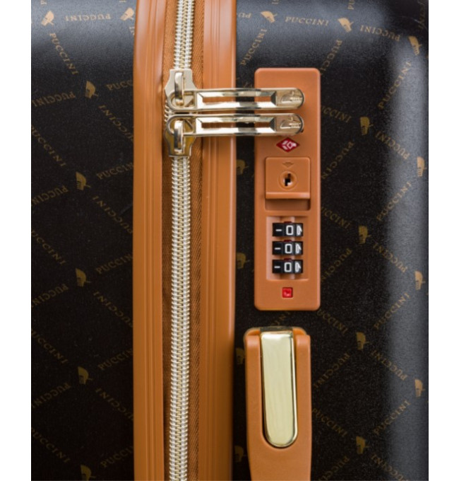 Velký hnědý kufr Saint Tropez s monogramem