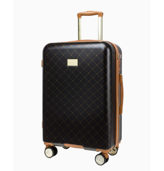 Střední hnědý kufr Saint Tropez s monogramem