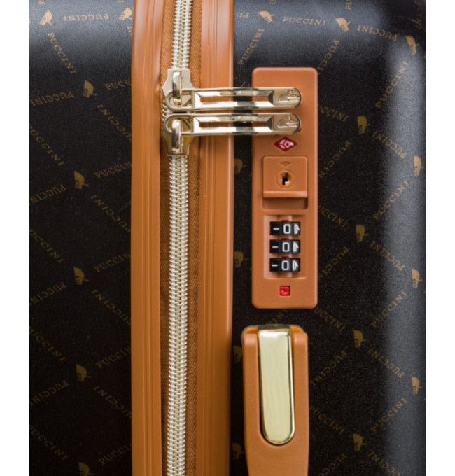 Střední hnědý kufr Saint Tropez s monogramem