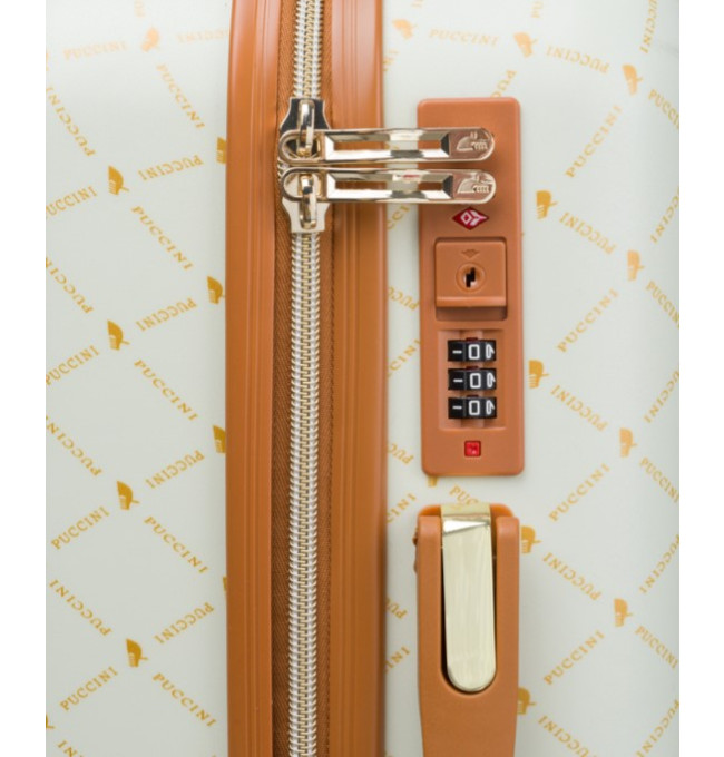 Střední béžový kufr Saint Tropez s monogramem