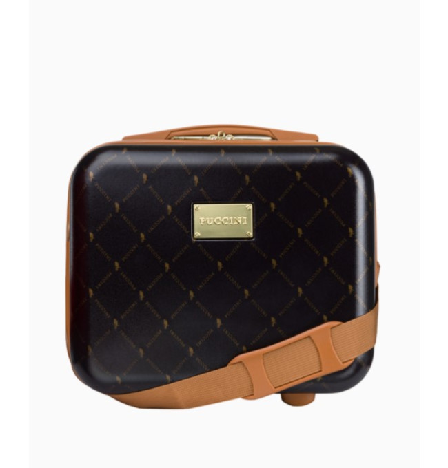 Hnědé cestovní pouzdro Saint Tropez s monogramem